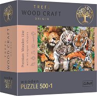 Trefl Wood Craft Origin Puzzle Wild Cats in the Jungle 501 pieces - Jigsaw