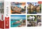 Puzzle Trefl Puzzle Santorini, Benátky, Zámek Sully-sur-Loire a Kočky 4x1000 dílků - Puzzle