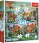 Puzzle Trefl Puzzle Jedineční dinosauři 4v1 (12,15,20,24 dílků) - Puzzle
