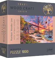 Trefl Wood Craft Origin puzzle Sunset over the Golden Gate 1000 pieces - Jigsaw