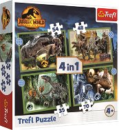 Trefl Puzzle Jurský svět: Nadvláda 4v1 (35,48,54,70 dílků) - Puzzle