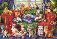 Trefl Puzzle Cats on the sofa 1500 pieces - Jigsaw
