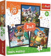 Trefl Puzzle 44 cats: meet the cats 3in1 (20,36,50 pieces) - Jigsaw Puzzle