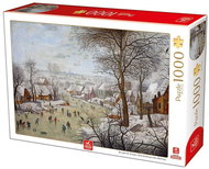 Deico Puzzle Winter landscape with skaters and bird trap 1000 pieces - Jigsaw Puzzle