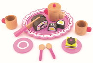 TREFL Wooden tea set with dessert - Toy Kitchen Food