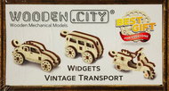 Wooden City 3D puzzle mini set Widgets: Historical vehicles 35 pieces - 3D Puzzle