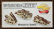 Wooden City 3D puzzle mini set Widgets: Ships 28 pieces - 3D Puzzle