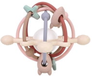 Elpinio silicone rattle and teether - brown - Baby Teether