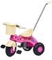 Bayo Baby pedal tricycle with guide bar Junior pink - Tricycle