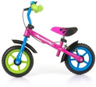 Milly Mally Detské odrážadlo bicykel Dragon s brzdou multicolor - Športové odrážadlo