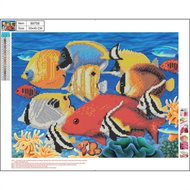 Centrum Diamantové obrazy plátno 40×50cm / taška OPP - ryby - Diamond Painting