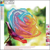 Centrum Diamantové obrazy plátno 30×30cm / OPP taška - růže - Diamond Painting
