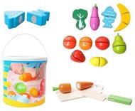 ISO 12535 Wooden vegetables and fruits 14 pcs - Toy Kitchen Food