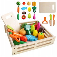 Kruzzel 9430 Wooden vegetables and fruits in a box 17 pcs - Toy Kitchen Food