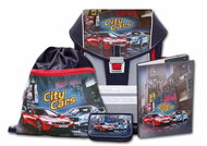 School bag in set Emipo ERGO ONE City Cars - 4 pieces - School Set