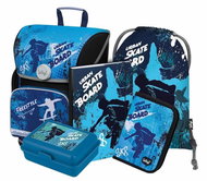 School bag in set for first graders Baagl Ergo Skateboard - 5 pieces - School Set