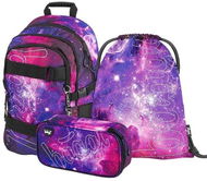 Školní batoh v setu Baagl skate Galaxy - 3 díly - Školní set