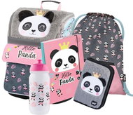 Baagl Zippy Panda school bag with bottle - 5 pieces - School Set