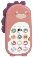 eliNeli Dětský telefon dinosaurus, růžový - Interactive Toy