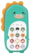 eliNeli Dětský telefon dinosaurus, zelený - Interaktivní hračka