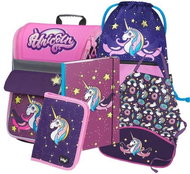 Baagl Zippy Unicorn school bag with apron - 5 pieces - School Set