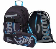 BAAGL 3 SET Skate Bluelight: batoh, penál, sáček - Školní set