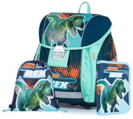 Oxybag PREMIUM LIGHT Premium Dinosaur briefcase for first graders - 3 pieces - School Set