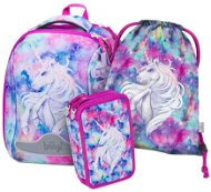 School bag in set for first graders Baagl Shelly Unicorn - 3 pieces - School Set