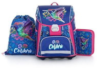 Oxybag PREMIUM Hummingbird school bag for first graders - 3 pieces - School Set