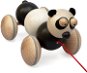 Ulanik Housenka Panda na provázku - Tahací hračka