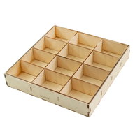 Ulanik Dřevěný tác na hračky 12 oddělení - Organizér na hračky