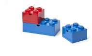 LEGO stolné boxy so zásuvkou Multi-Pack 3 ks – červená, modrá - Úložný box