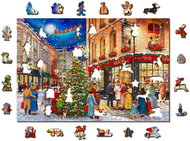 Woden City Wooden Puzzle Christmas Street 2in1, 505 pieces eco - Jigsaw Puzzle