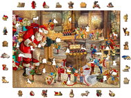 Woden City Wooden Puzzle Santa's Workshop 2in1, 1010 pieces eco - Jigsaw Puzzle
