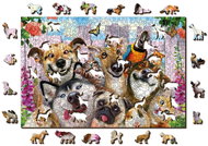 Woden City Wooden Puzzle Crazy Pets 2in1, 505 pieces eco - Jigsaw Puzzle
