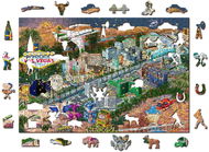 Woden City Dřevěné puzzle Vítejte v Las Vegas 2v1, 505 dílků eko - Puzzle