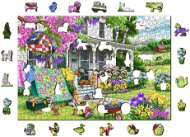 Woden City Dřevěné puzzle Venkovská zahrada 2v1, 505 dílků eko - Puzzle