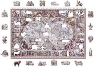 Woden City Dřevěné puzzle Mapa doby objevů 2v1, 505 dílků eko - Puzzle