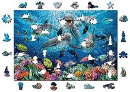 Woden City Wooden Puzzle Happy Dolphins 2in1, 505 pieces eco - Jigsaw