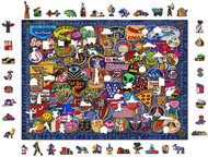 Woden City Wooden Puzzle Crazy Patch 2in1, 1010 pieces eco - Jigsaw Puzzle