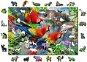 Woden City Drevené puzzle Ostrov papagájov 2 v 1, 505 dielikov eko - Puzzle