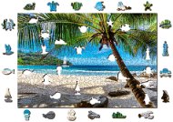 Woden City Drevené puzzle Pláž na Paradise Island, Karibské more 2 v 1, 505 dielikov eko - Puzzle