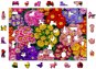 Woden City Drevené puzzle Rozkvitnuté kvety 2 v 1, 505 dielikov eko - Puzzle