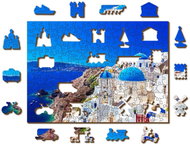 Woden City Wooden puzzle Santorini, Greece 2in1, 200 pieces eco - Jigsaw Puzzle