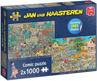 Jumbo Puzzle JvH Music Store & Holiday Jitters 2x1000 pieces - Jigsaw Puzzle