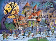 Cobble Hill Puzzle DoodleTown: Haunted House 500 pieces - Jigsaw Puzzle