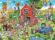 Cobble Hill Puzzle DoodleTown: Crazy Farm 500 pieces - Jigsaw Puzzle