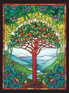 Cobble Hill Puzzle Stained Glass Tree of Life XL 275 pieces - Jigsaw Puzzle