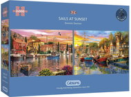 Gibsons Sunset Sailboat Puzzle 2x500 pieces - Jigsaw Puzzle