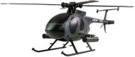AMEWI Hughes MD500 vojenský RC vrtulník, 4 kanálový s gyroskopem 6G, RTF, šedý - RC Helicopter